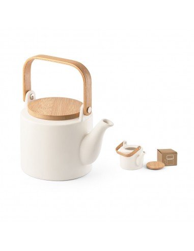 GLOGG. 700 mL ceramic teapot with bamboo lid 700 mL