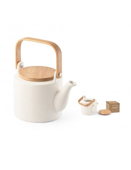 GLOGG. 700 mL ceramic teapot with bamboo lid 700 mL