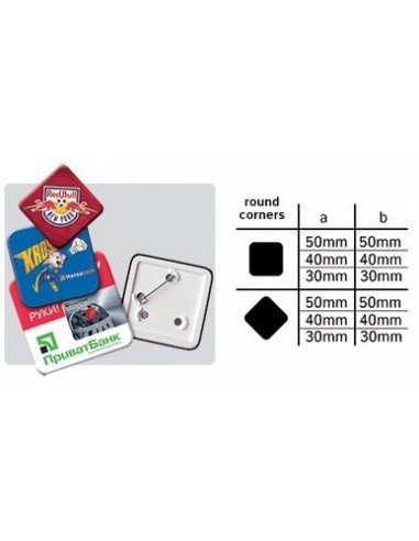 Įvairių formų metaliniai ženkliukai