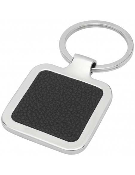 Piero laserable PU leather squared keychain Piero laserable PU leather squared keychain