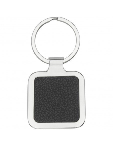 Piero laserable PU leather squared keychain Piero laserable PU leather squared keychain
