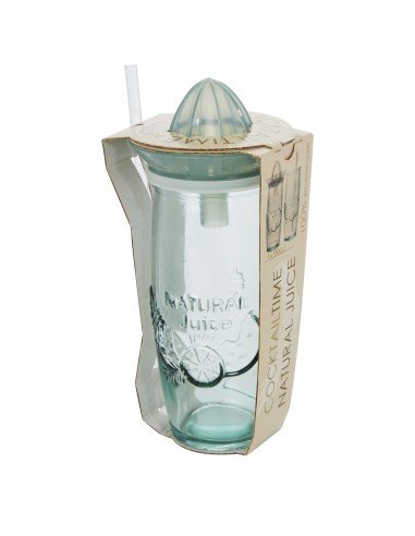 Verano recycled glass cocktail cup with squeezer