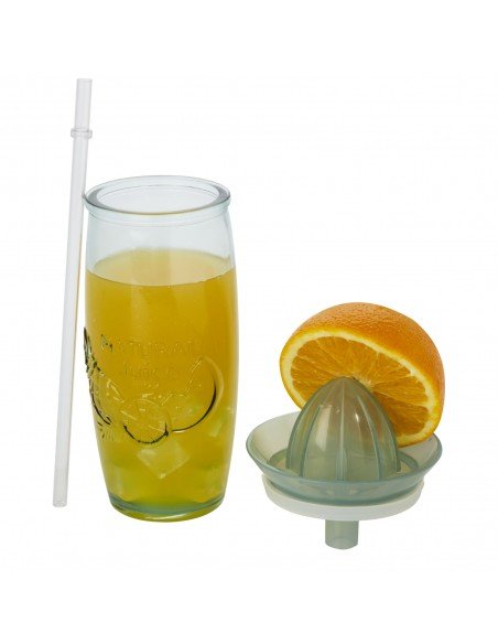 Verano recycled glass cocktail cup with squeezer