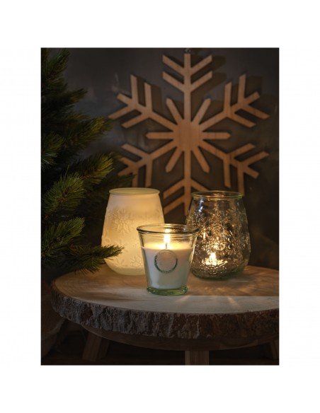Faro recycled glass tealight holder