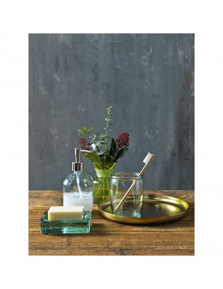 Jabony 3-piece recycled glass bathroom set