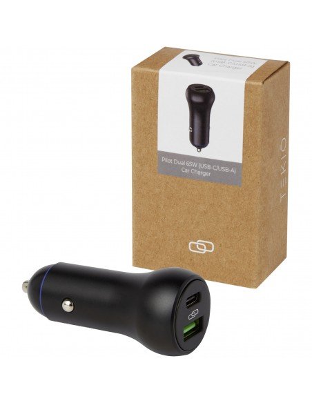 Pilot dual 55W USB-C/USB-A car charger
