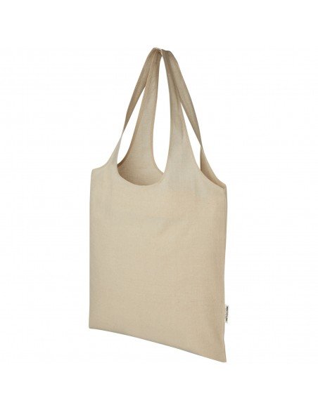 Pheebs 150 g/m² recycled cotton trendy tote bag 7L