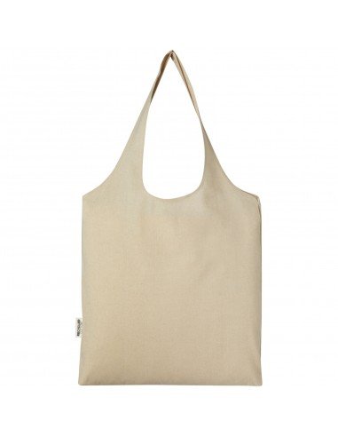 Pheebs 150 g/m² recycled cotton trendy tote bag 7L