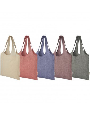 Pheebs 150 g/m² recycled cotton trendy tote bag 7L
