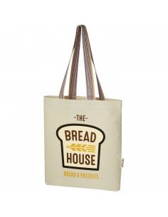 Rainbow 180 g/m² recycled cotton tote bag 5L 2