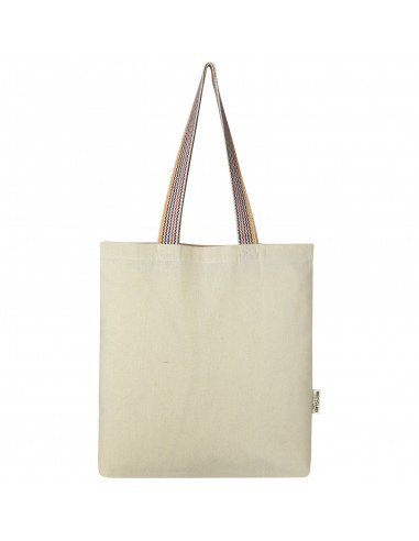 Rainbow 180 g/m² recycled cotton tote bag 5L