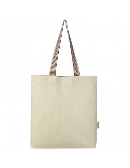 Rainbow 180 g/m² recycled cotton tote bag 5L