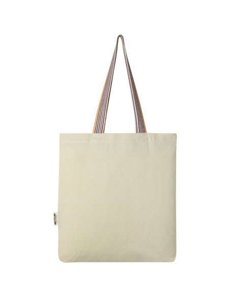 Rainbow 180 g/m² recycled cotton tote bag 5L