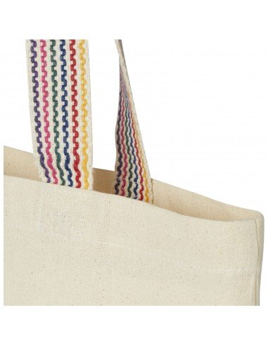 Rainbow 180 g/m² recycled cotton tote bag 5L