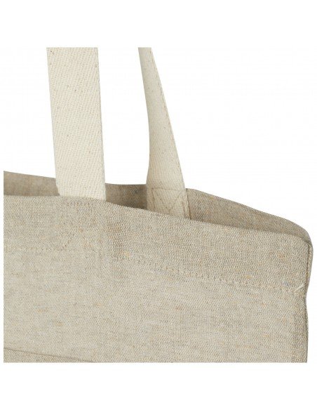 Pheebs 150 g/m² recycled cotton tote bag with front pocket 9L