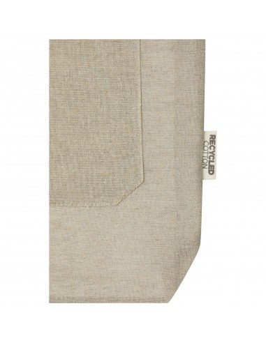 Pheebs 150 g/m² recycled cotton tote bag with front pocket 9L