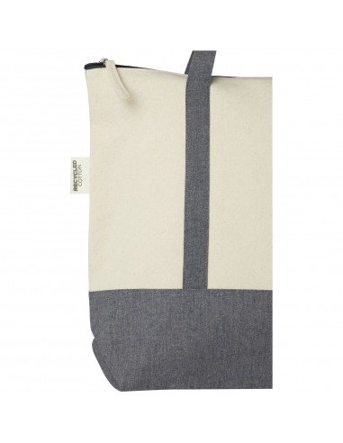 Repose 320 g/m² recycled cotton zippered tote bag 10L