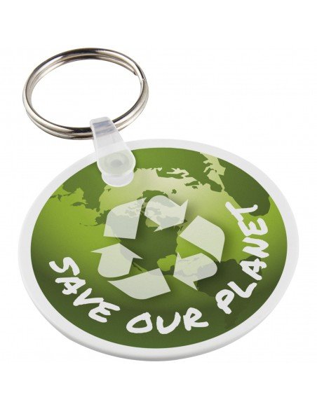 Tait circle-shaped recycled keychain
