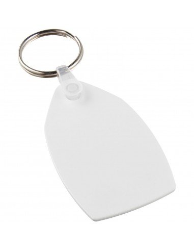 Tait rectangular-shaped recycled keychain
