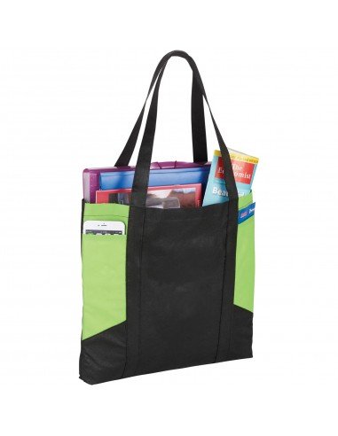 Joey coloured panel non-woven tote bag