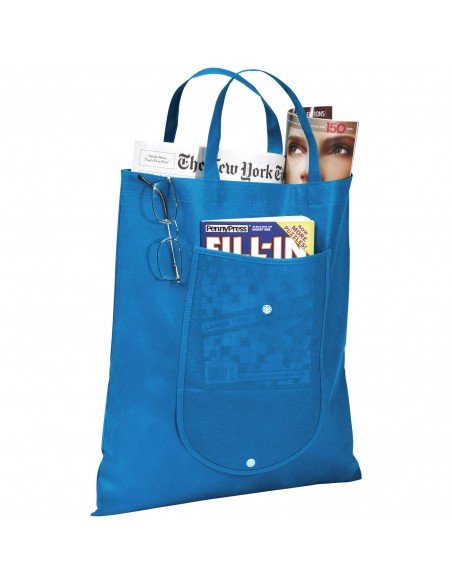 Maple buttoned foldable non-woven tote bag