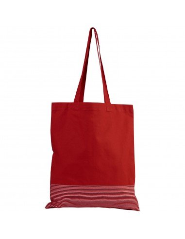 Aylin 140 g/m² silver lines cotton tote bag Aylin 140 g/m² silver lines cotton tote bag