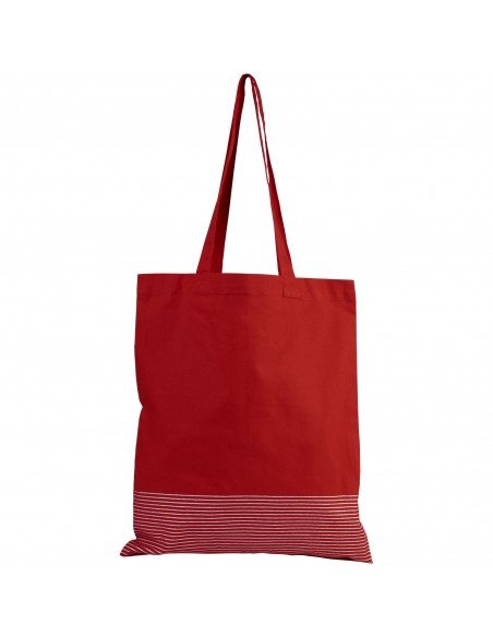 Aylin 140 g/m² silver lines cotton tote bag Aylin 140 g/m² silver lines cotton tote bag
