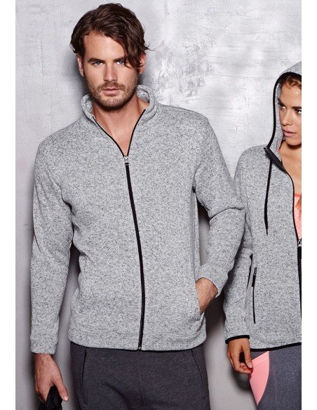 Vyriški megzto fliso džemperiai su užtrauktuku