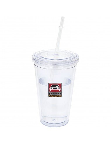 Cyclone 450 ml insulated tumbler with straw