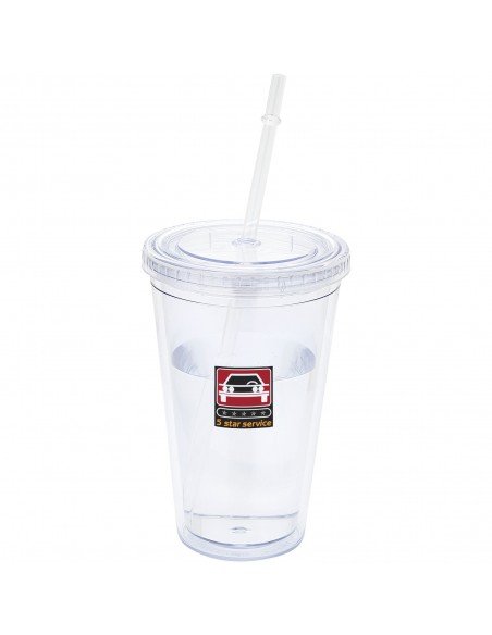 Cyclone 450 ml insulated tumbler with straw