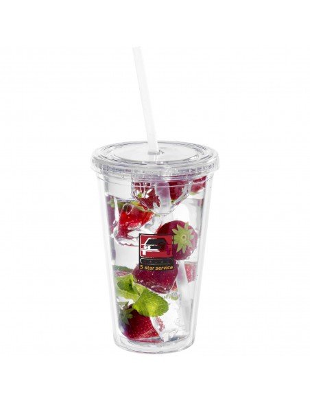 Cyclone 450 ml insulated tumbler with straw