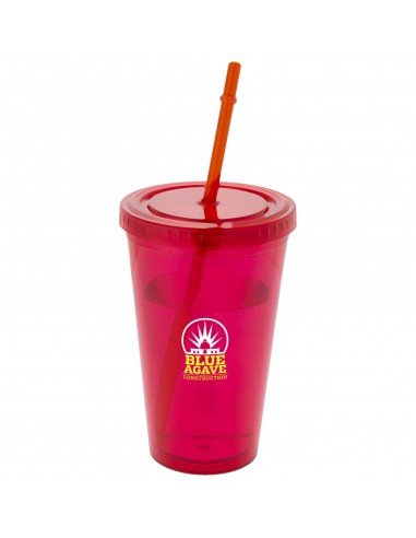 Cyclone 450 ml insulated tumbler with straw