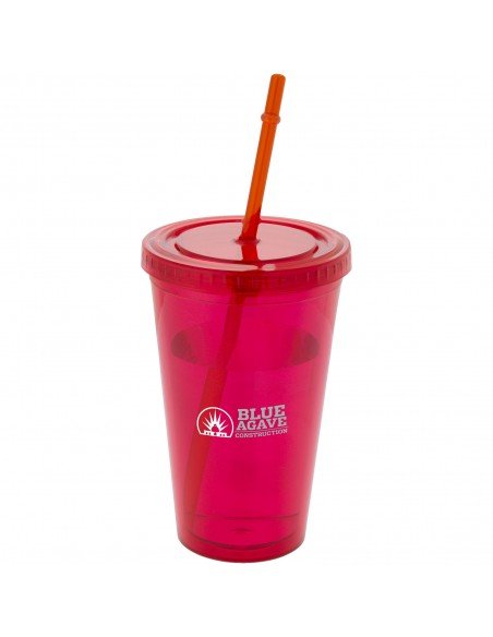 Cyclone 450 ml insulated tumbler with straw