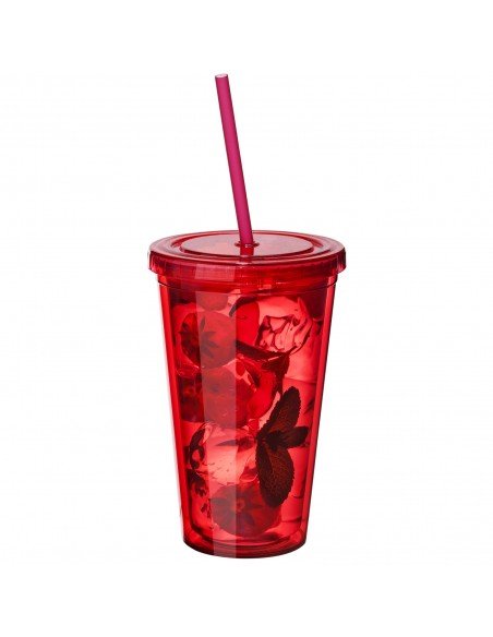 Cyclone 450 ml insulated tumbler with straw
