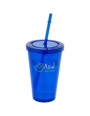 Cyclone 450 ml insulated tumbler with straw