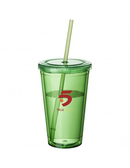 Cyclone 450 ml insulated tumbler with straw