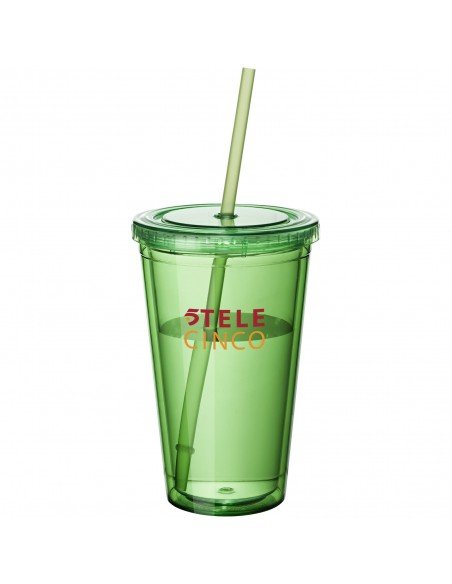 Cyclone 450 ml insulated tumbler with straw
