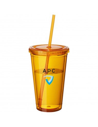 Cyclone 450 ml insulated tumbler with straw