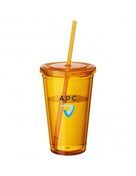 Cyclone 450 ml insulated tumbler with straw