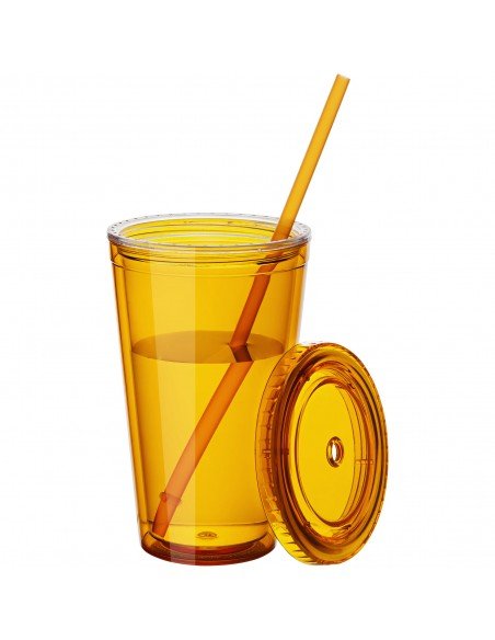 Cyclone 450 ml insulated tumbler with straw