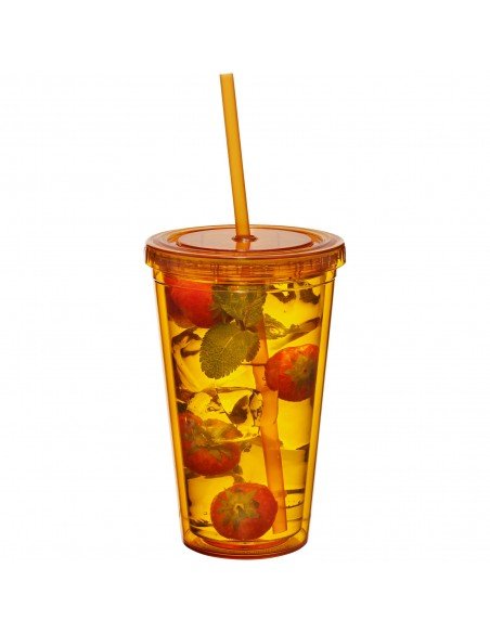 Cyclone 450 ml insulated tumbler with straw
