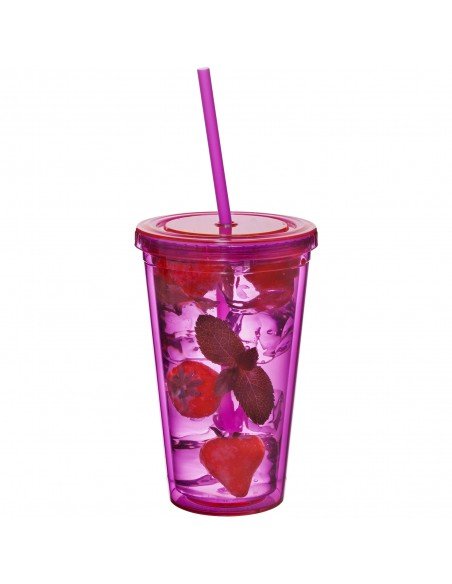 Cyclone 450 ml insulated tumbler with straw