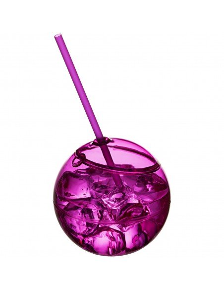 Fiesta 580 ml beverage ball with straw