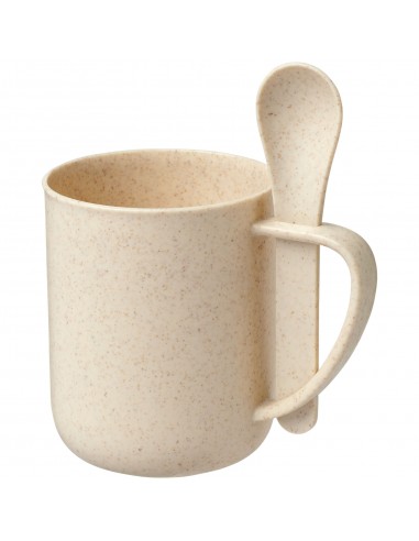 Rye 420 ml wheat straw mug with spoon