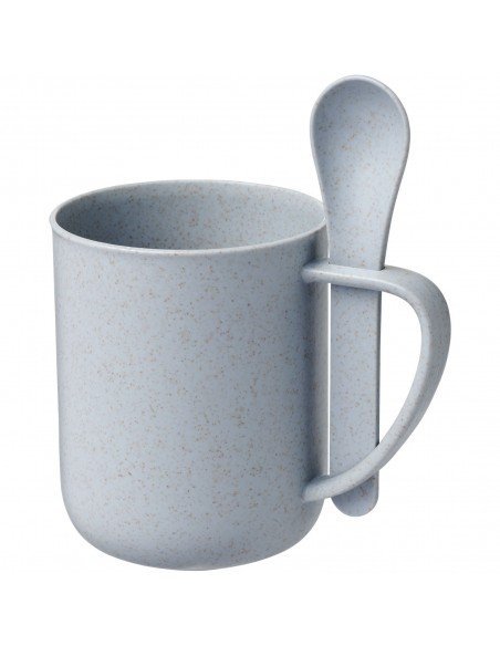 Rye 420 ml wheat straw mug with spoon