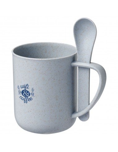 Rye 420 ml wheat straw mug with spoon