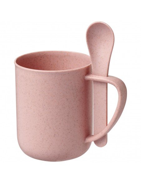 Rye 420 ml wheat straw mug with spoon