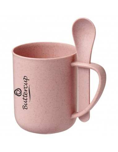 Rye 420 ml wheat straw mug with spoon