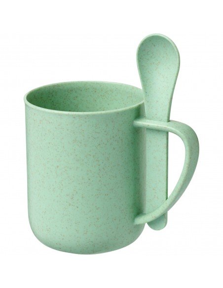 Rye 420 ml wheat straw mug with spoon