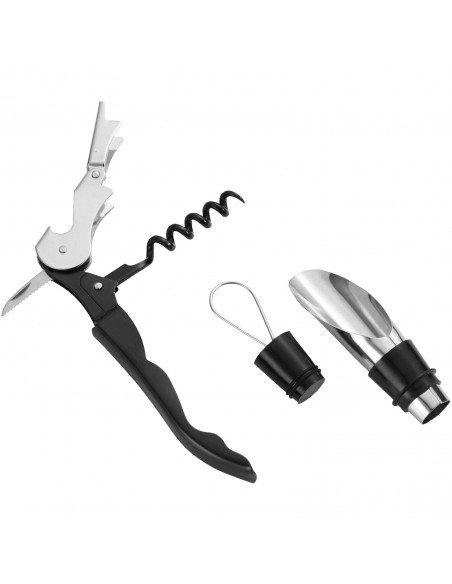 Belgio 2-piece wine opener and pourer set